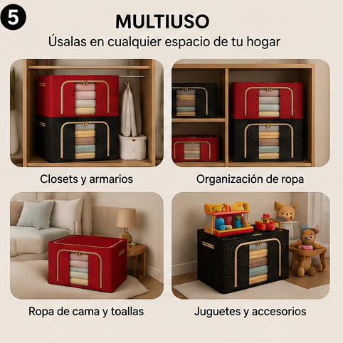 Cajas organizadoras plegables multiuso para el hogar
